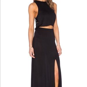 Amuse Society Rivea long black Dress size large